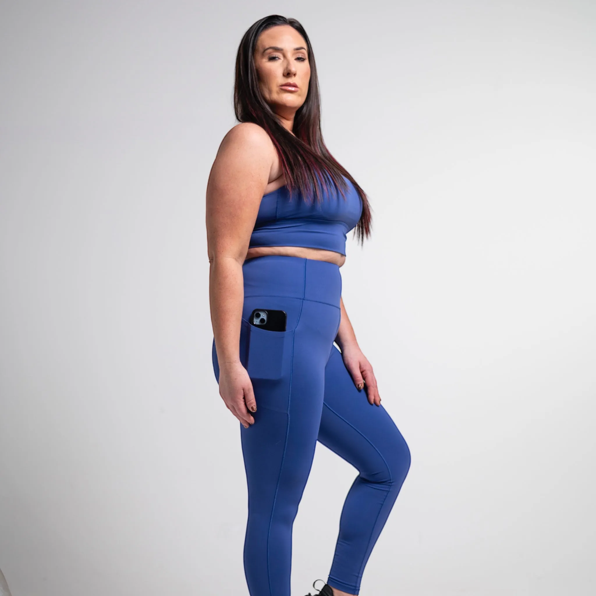 Evolve blueberry Criss Cross Sports Bra