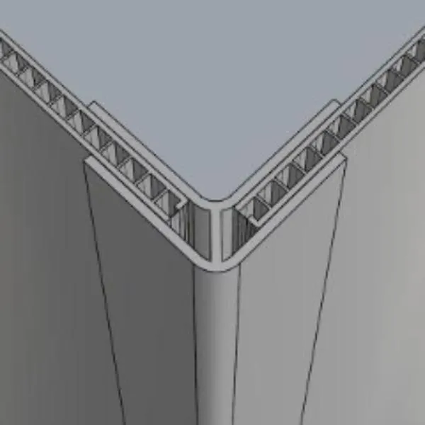 External Corner Trim Chrome Finish for 8mm Wall Panels 2.6m Long