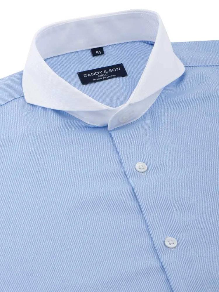 Extreme Cutaway Blue Premium Contrast Shirt