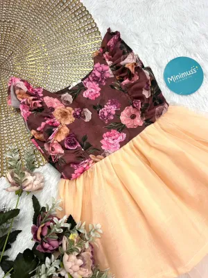 FAIRYTALE- F02 BROWN PEACH FROCK