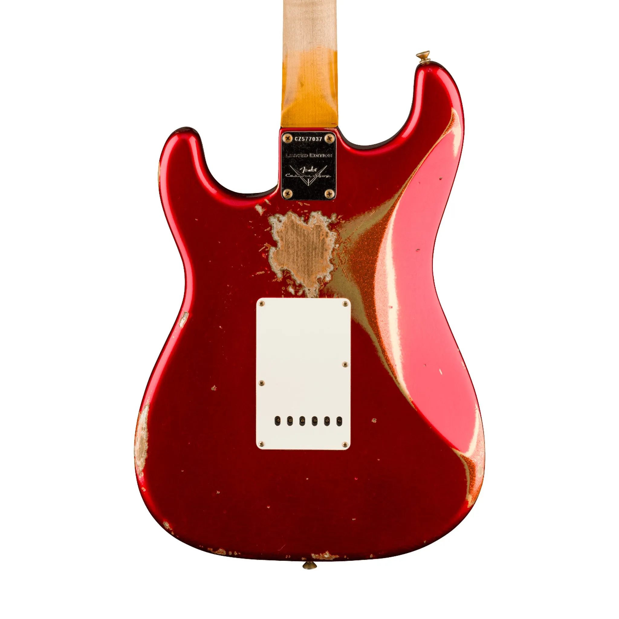 Fender Custom Shop Fat 1964 Stratocaster Relic, Flame Maple FB, Aged Candy Apple Red/Orange Sparkle