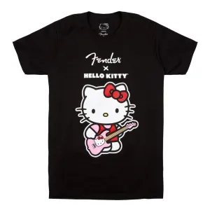 Fender Hello Kitty Front Logo Black Tee Small