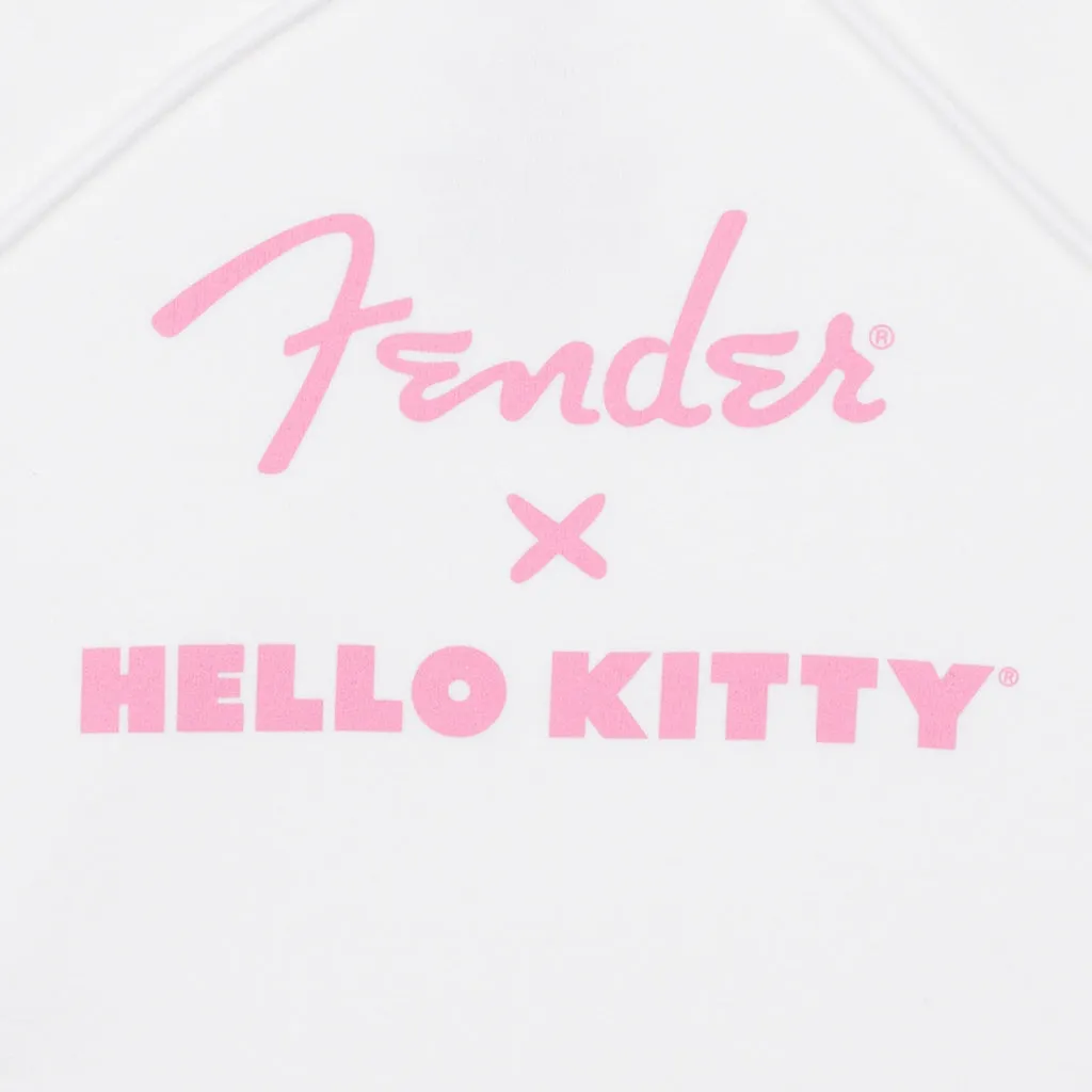 Fender Hello Kitty SL Logo White Hoodie Medium