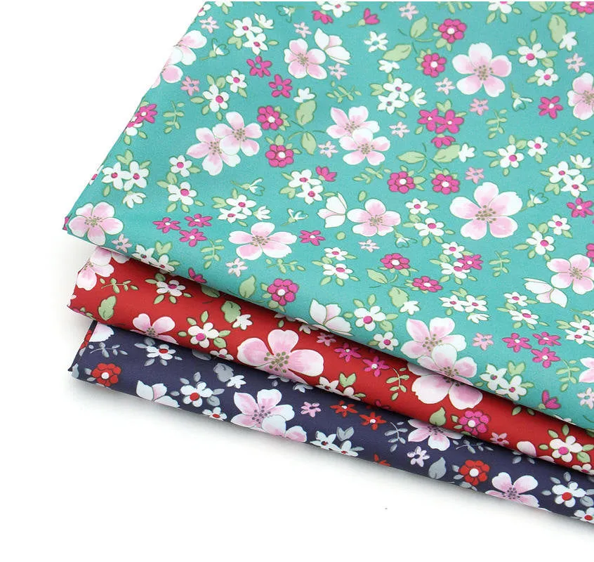 Flowers Waterproof Fabric Floral Print, Navy - By the Yard 73537 GJ