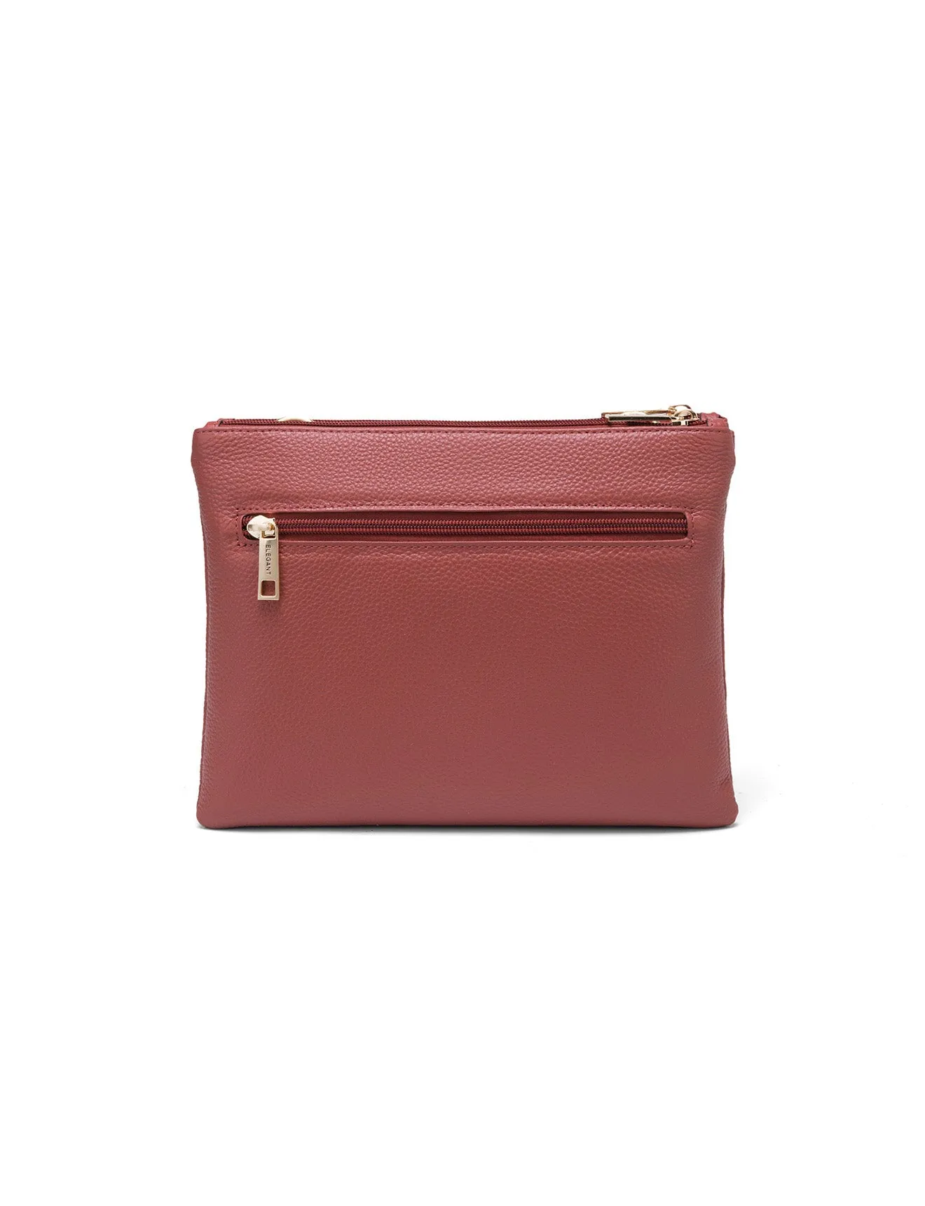 FLYNN LEATHER CROSS BODY BAG-E1-0832-BRICK- SALE