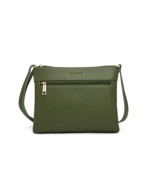 FLYNN LEATHER CROSS BODY BAG-E1-0832-OLIVE