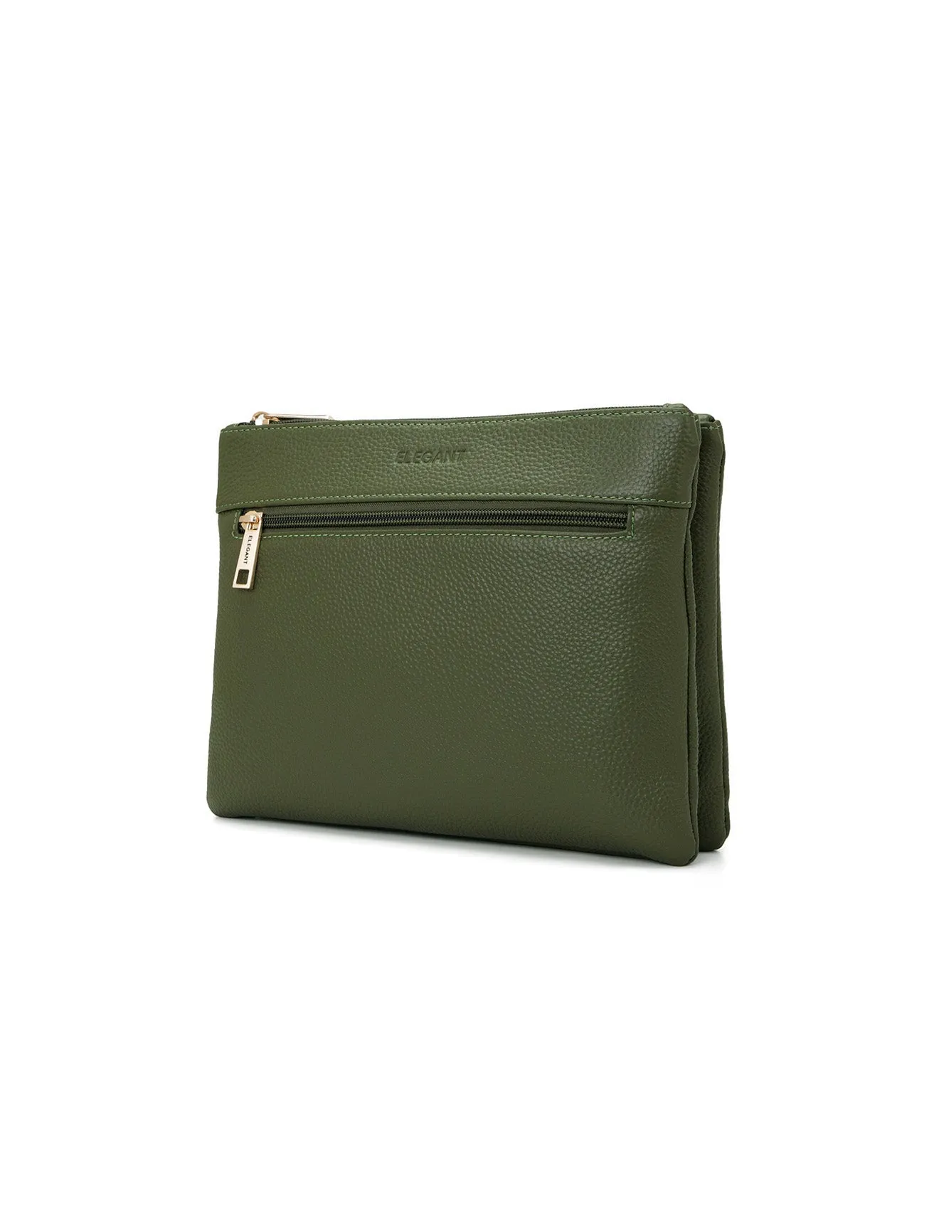 FLYNN LEATHER CROSS BODY BAG-E1-0832-OLIVE