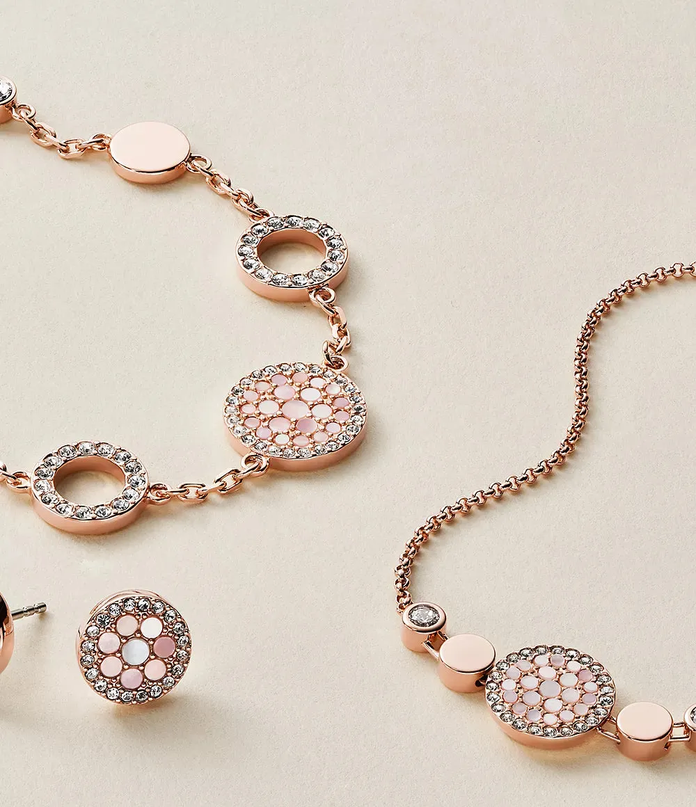 Fossil Disc Mother-of-Pearl Bracelet