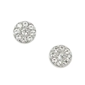 Fossil Disc Silver-Tone Stud Earrings
