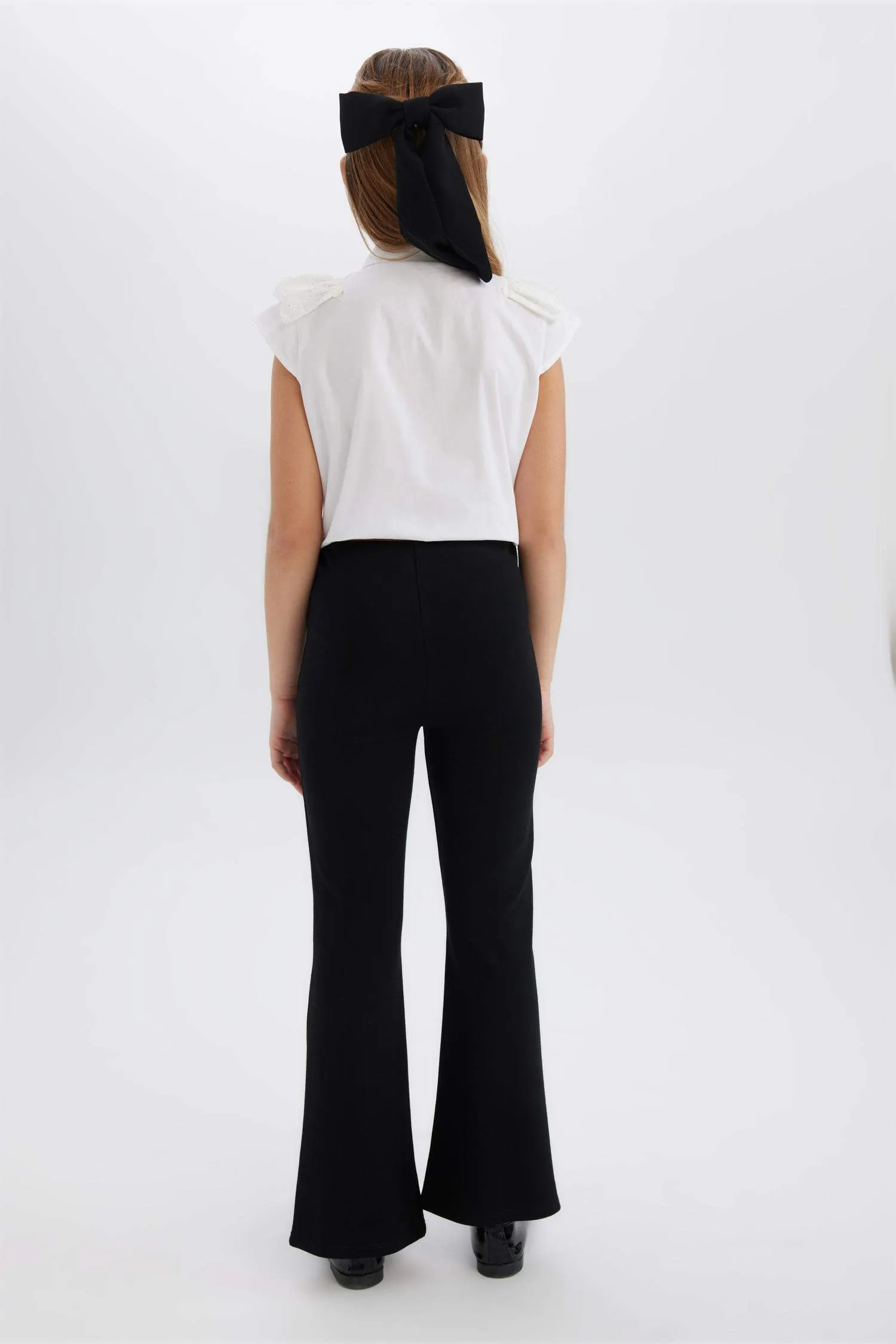 Girl Flare Fit Slit Pants
