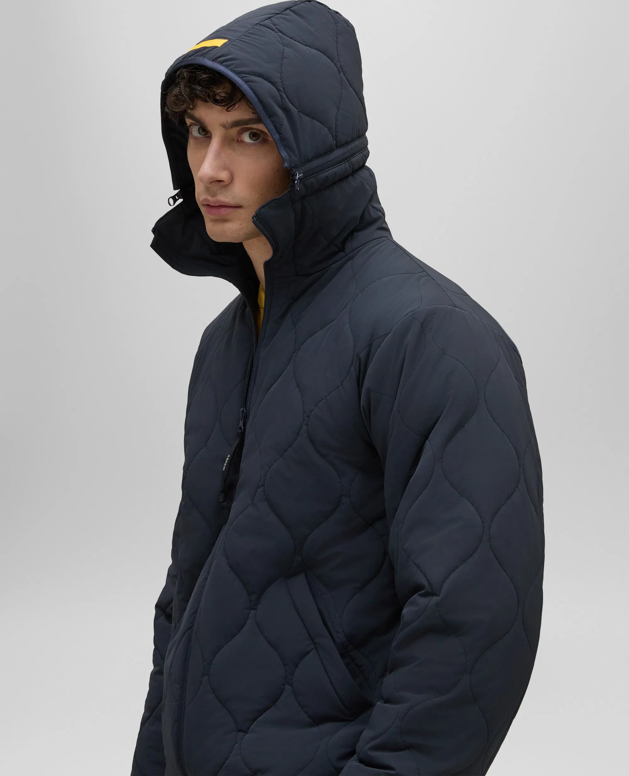 GIUBBOTTO IN NYLON BI STRETCH IDROREPELLENTE - NAVY