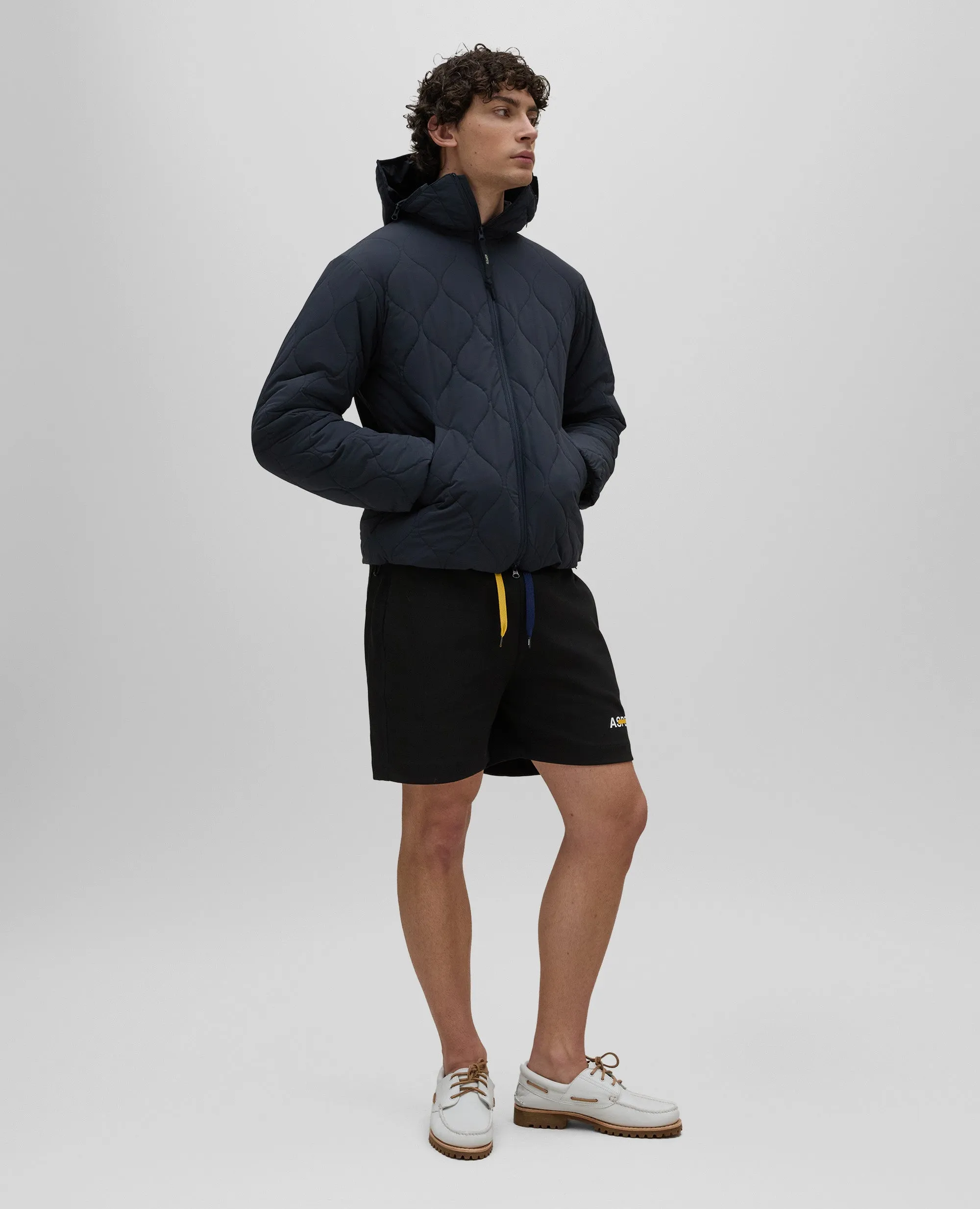 GIUBBOTTO IN NYLON BI STRETCH IDROREPELLENTE - NAVY