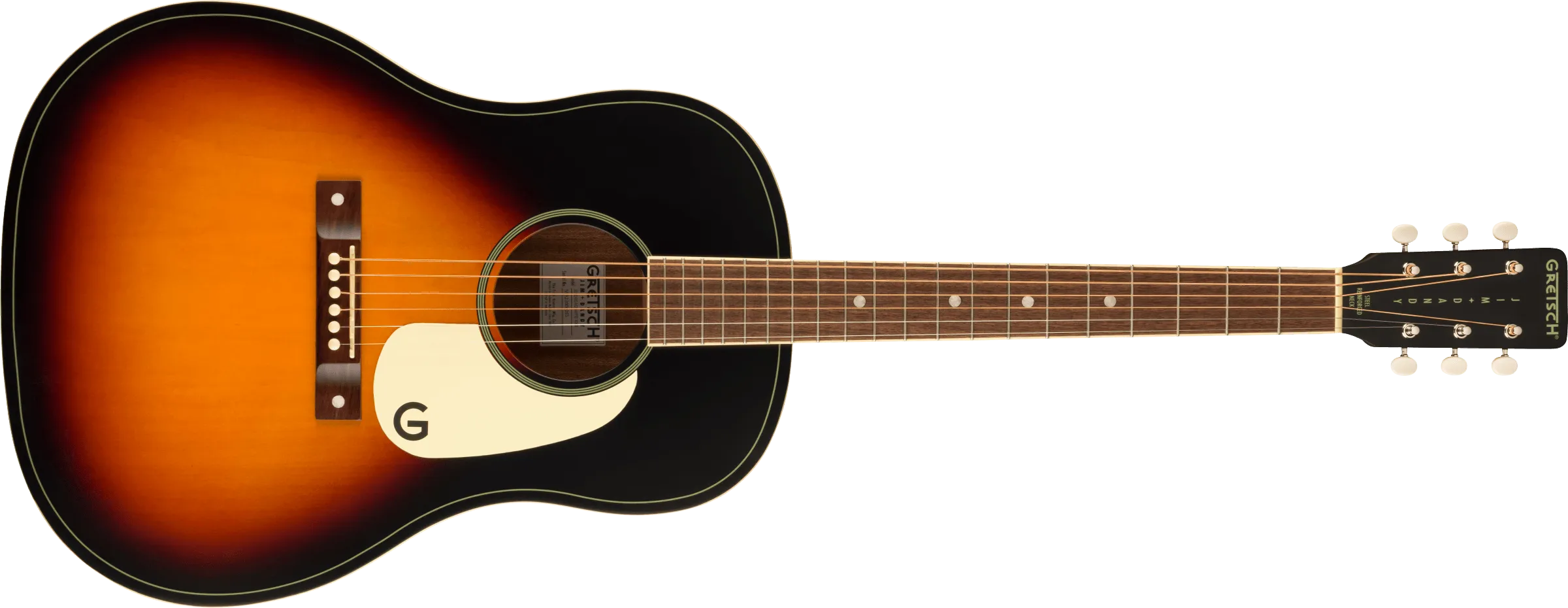 Gretsch Jim Dandy™ Dreadnought, Walnut Fingerboard, White Pickguard, Rex Burst
