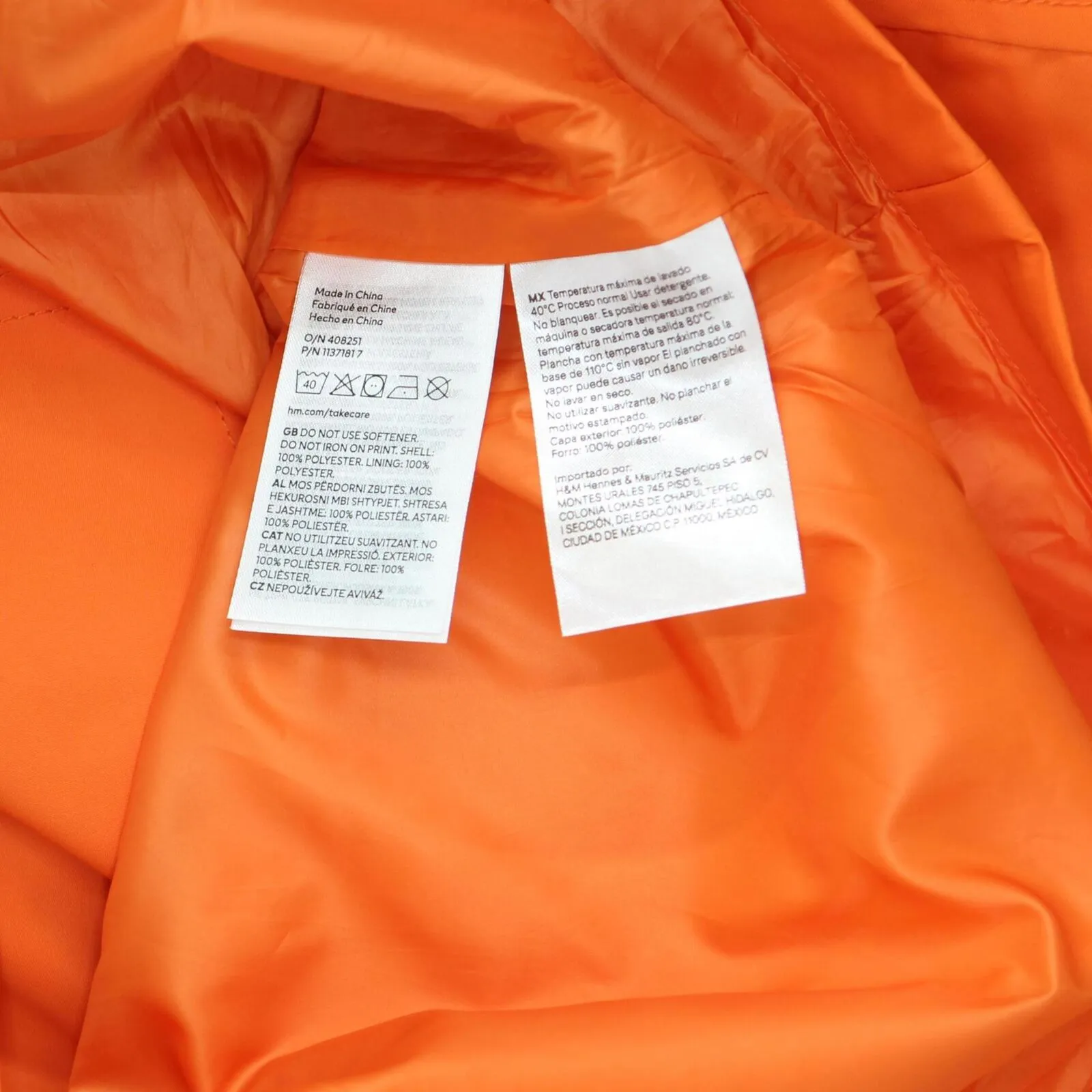 H&M Mens Water-repellent Coach Rain Jacket 1137181001