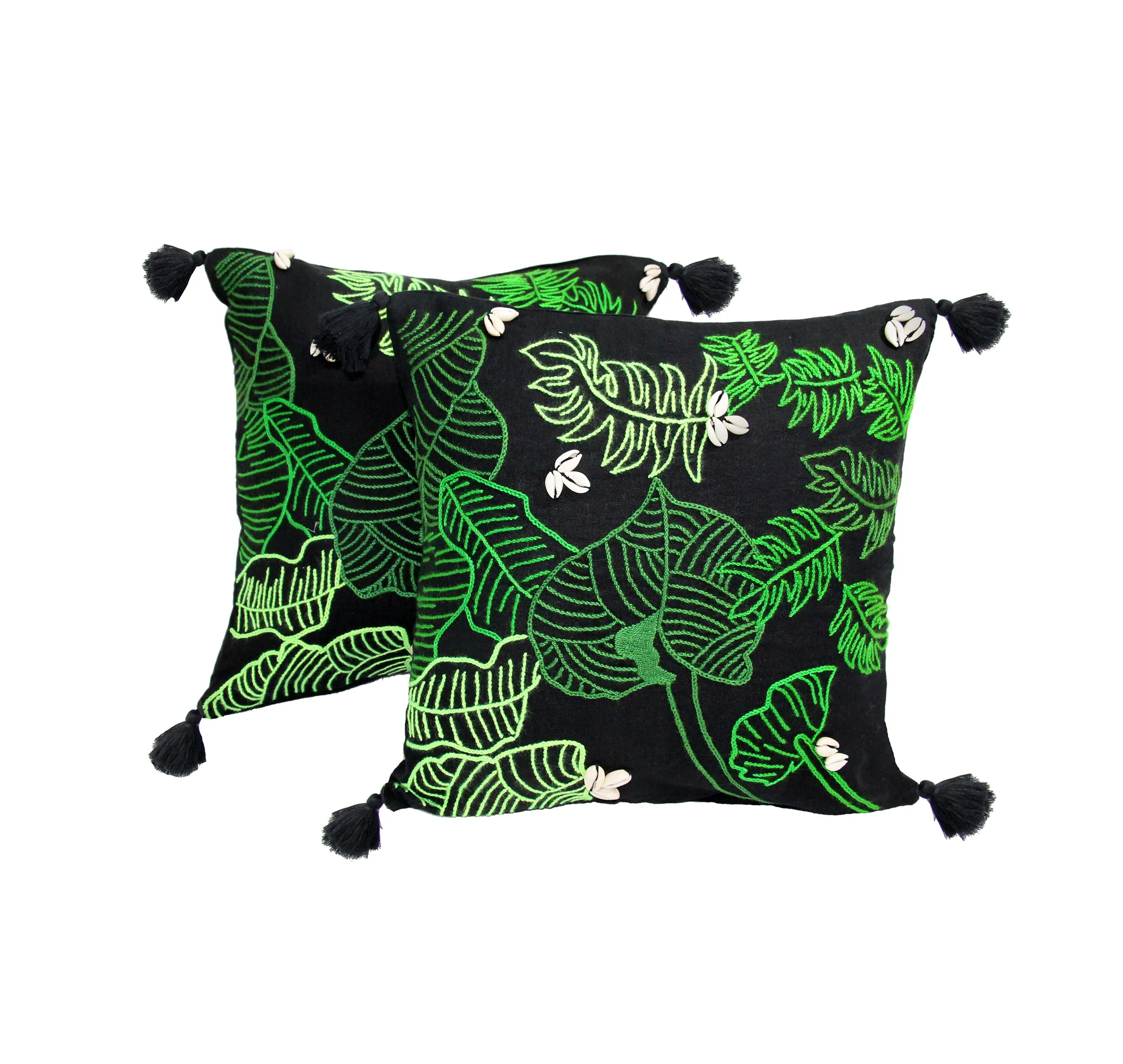 Hand Embroidered Linen Cushion Lining (Set of 2 Units)