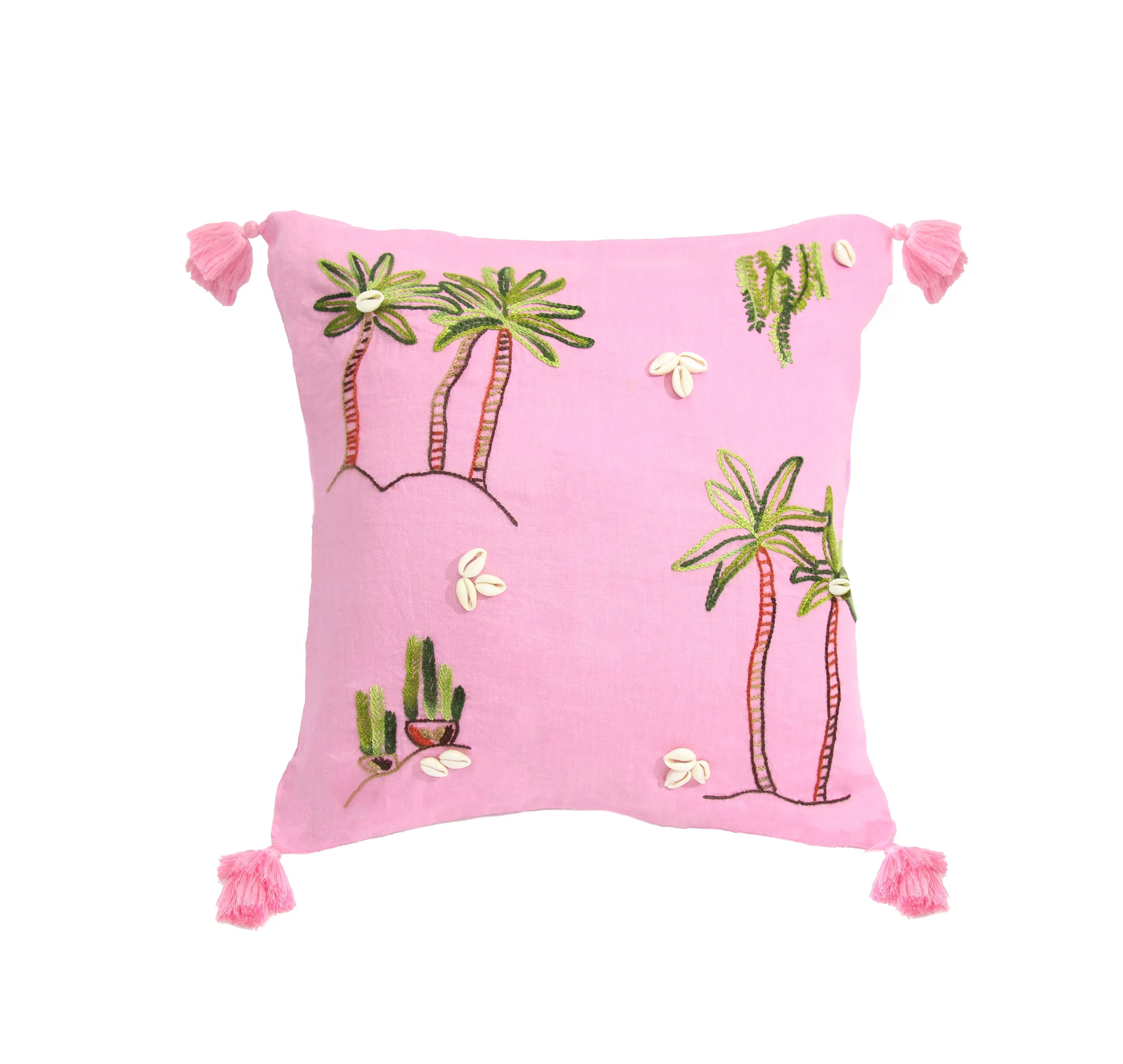 Hand Embroidered Linen Cushion Lining (Set of 2 Units)