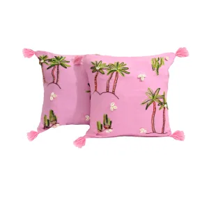 Hand Embroidered Linen Cushion Lining (Set of 2 Units)