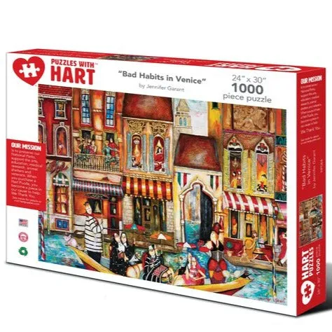 Hart Puzzles Bad Habits in Venice 24"x30" 1000pc