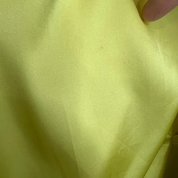 Hutch Yellow Satin Blazer Plus 2X Anthropologie 2 Button Front Bright Workwear