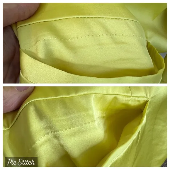 Hutch Yellow Satin Blazer Plus 2X Anthropologie 2 Button Front Bright Workwear
