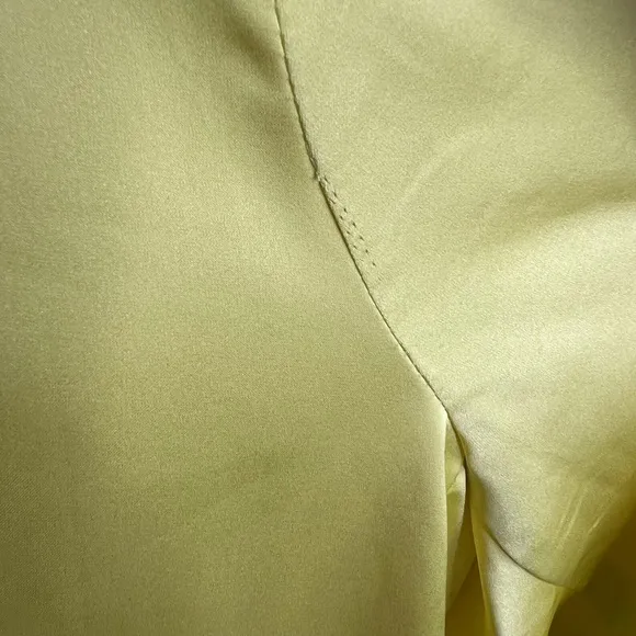 Hutch Yellow Satin Blazer Plus 2X Anthropologie 2 Button Front Bright Workwear