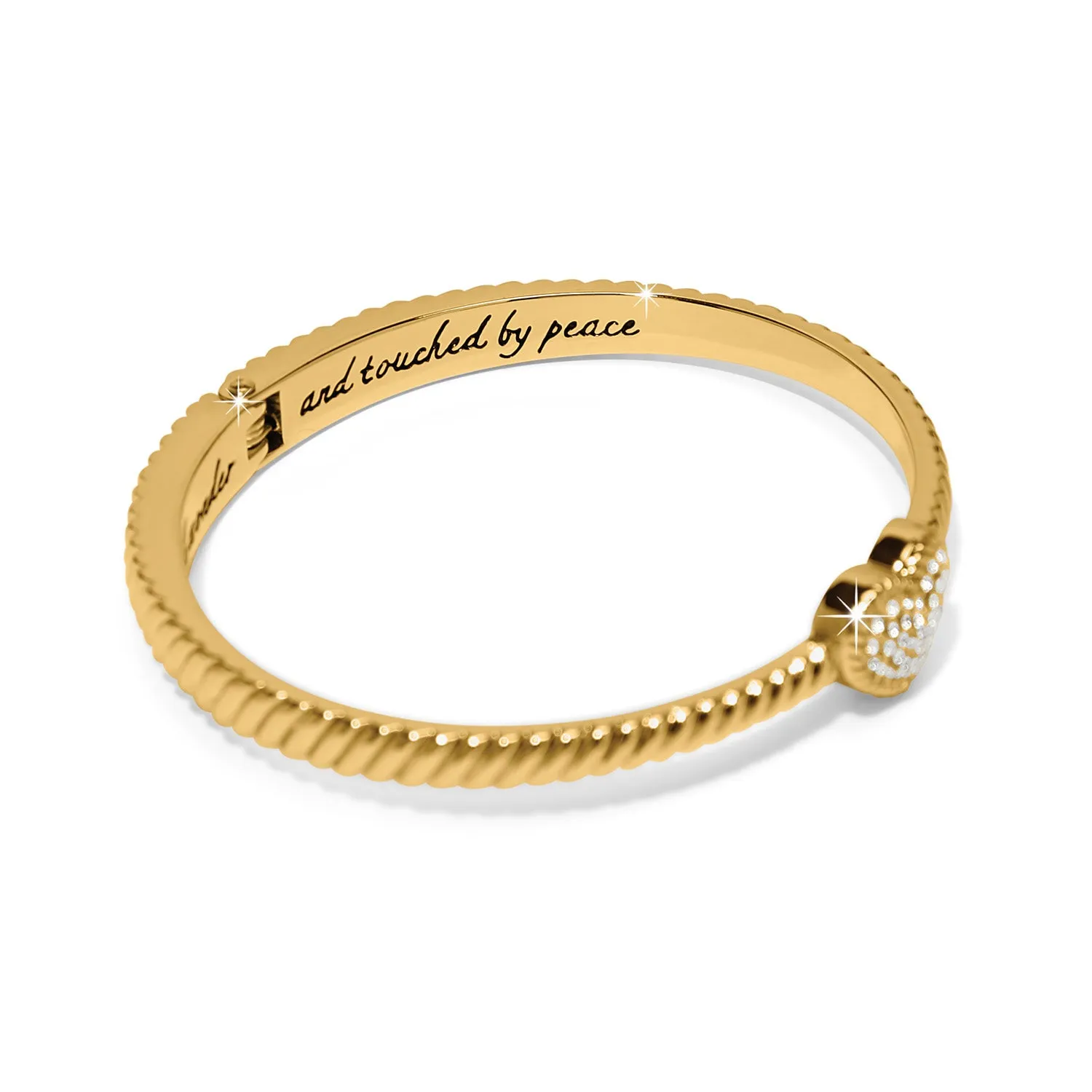 Illumina Celeste Gold Hinged Bangle