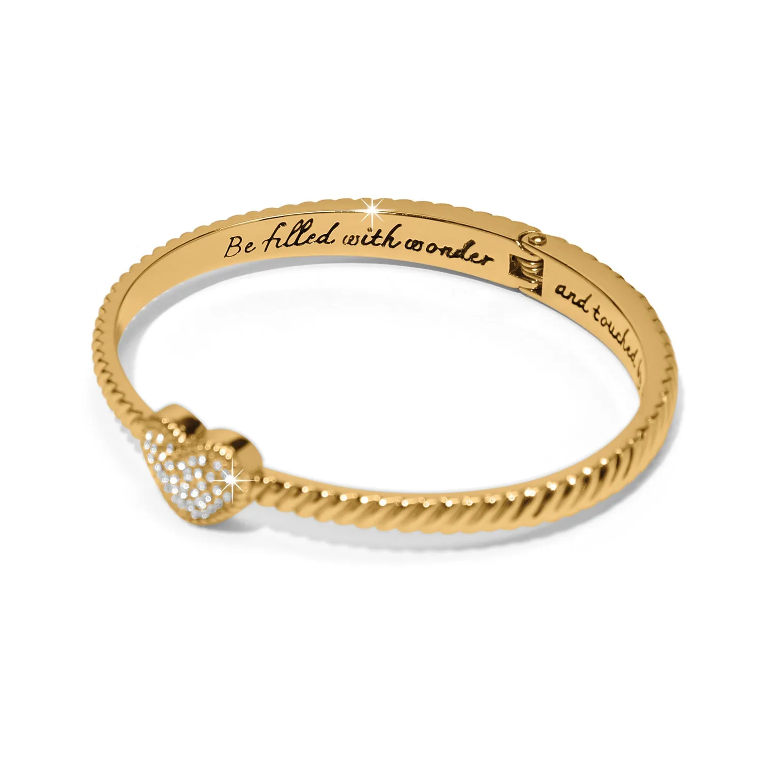 Illumina Celeste Gold Hinged Bangle