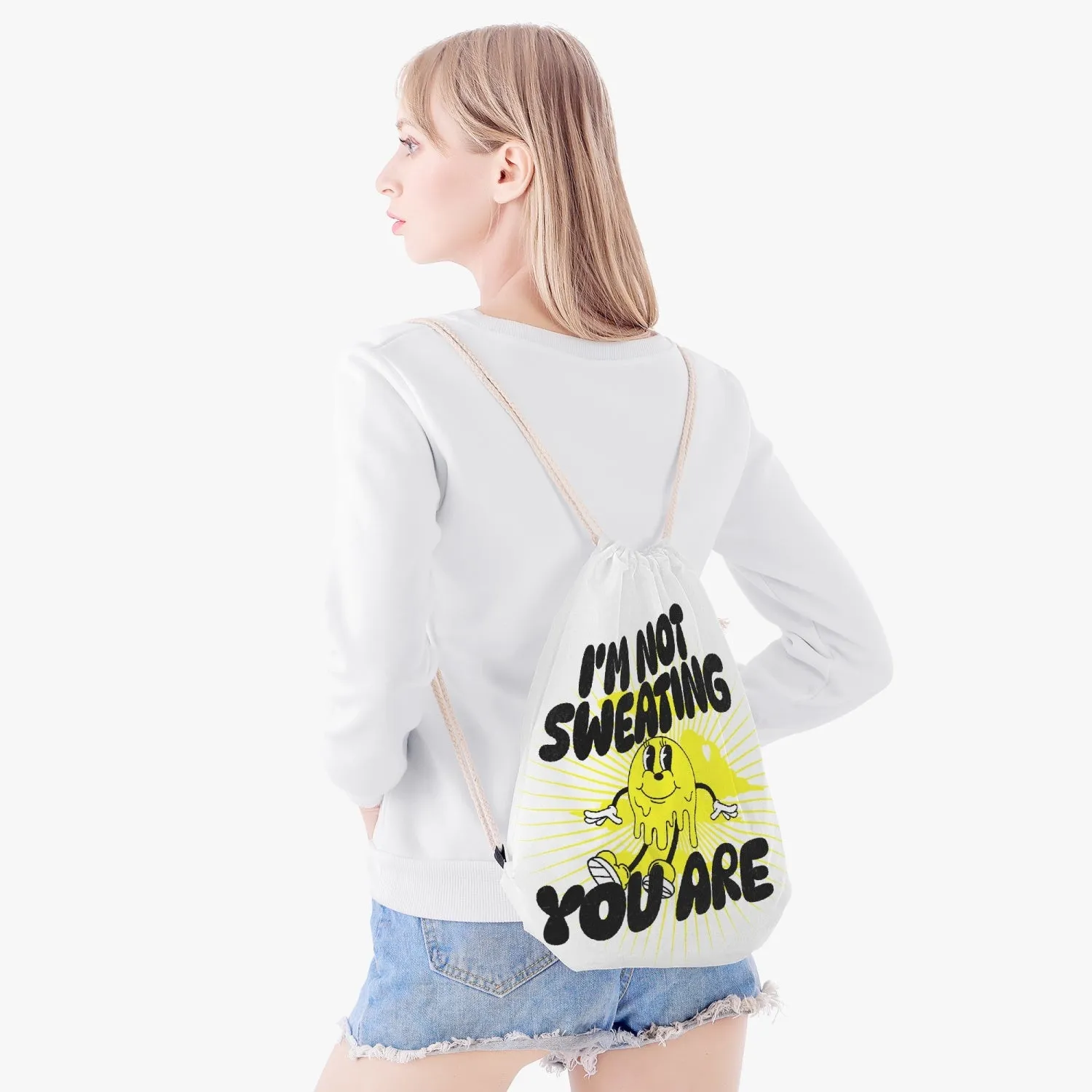 I'm Not Sweating You Are - Polyester Drawstring Backpack