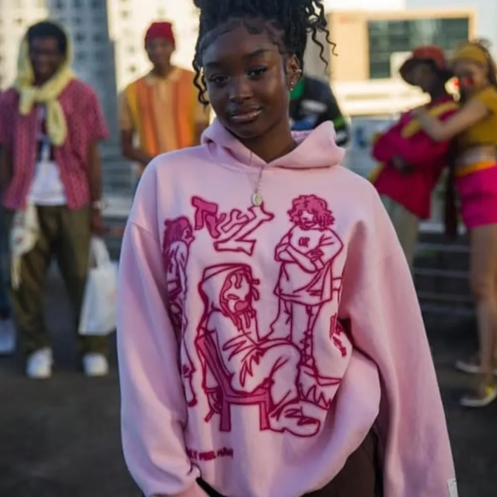 Japanese Cartoon Graffiti Cotton Hoodie