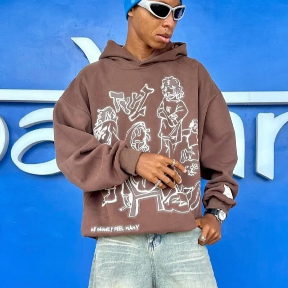 Japanese Cartoon Graffiti Cotton Hoodie