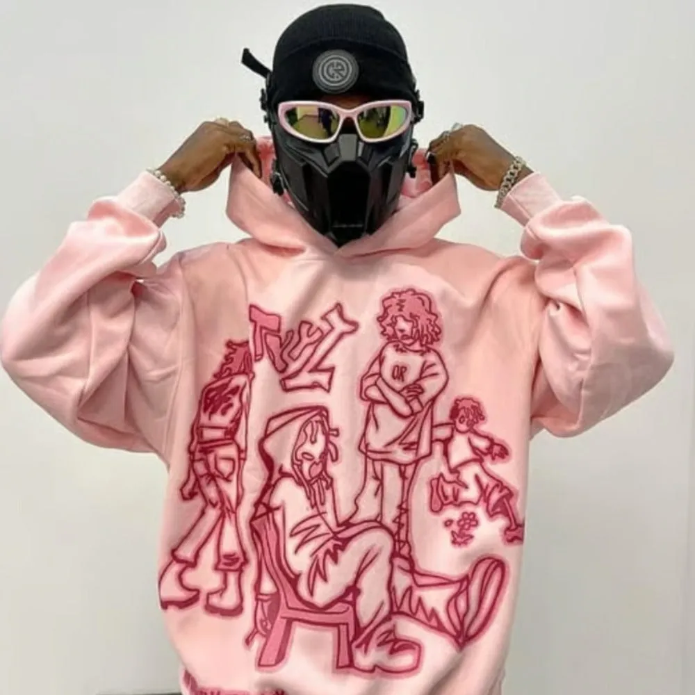 Japanese Cartoon Graffiti Cotton Hoodie