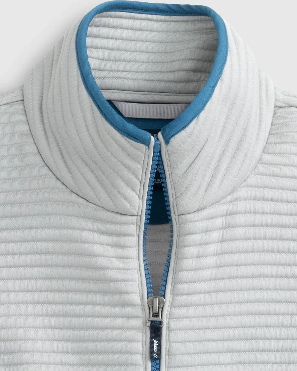 Johnnie O - Notch Quilted Knit Vest - Light Gray