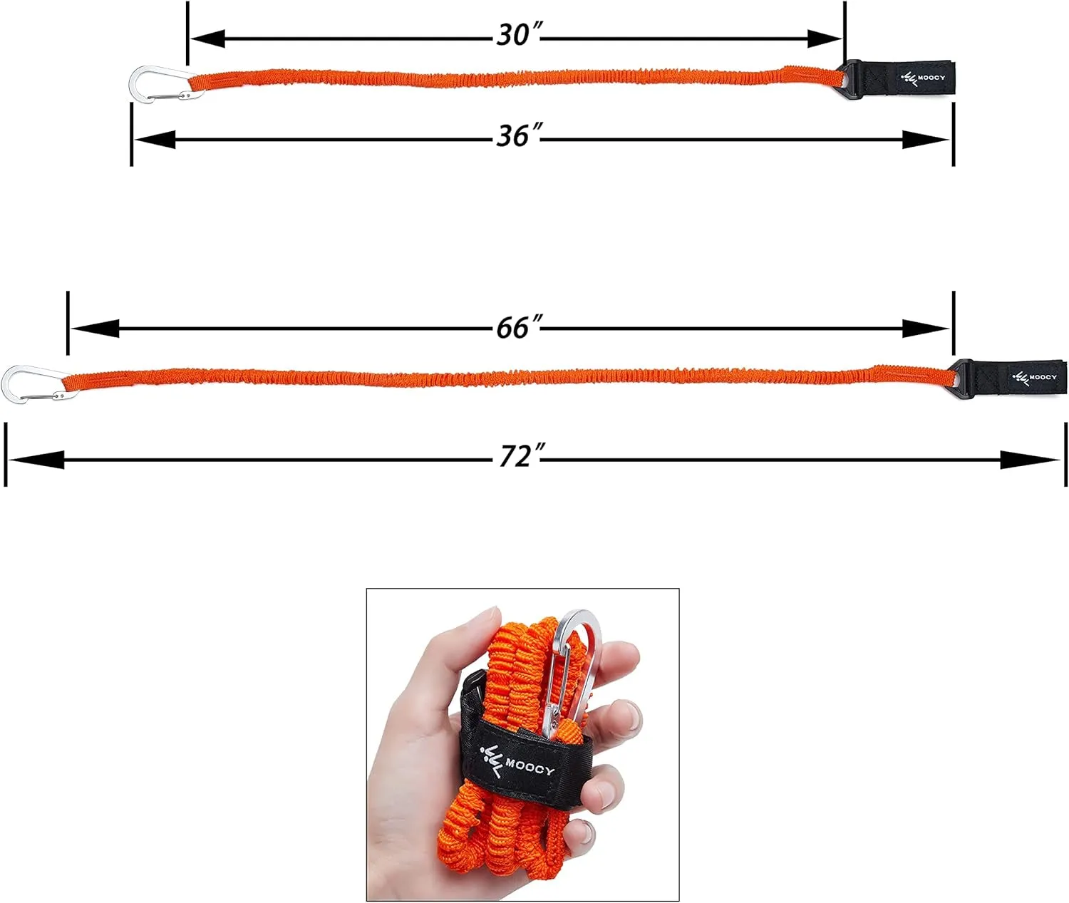Kayak Paddle Tether/Coiled Kayak Fishing Leash with Carabiner for Paddle, Rod SUP Kayaking Accessories