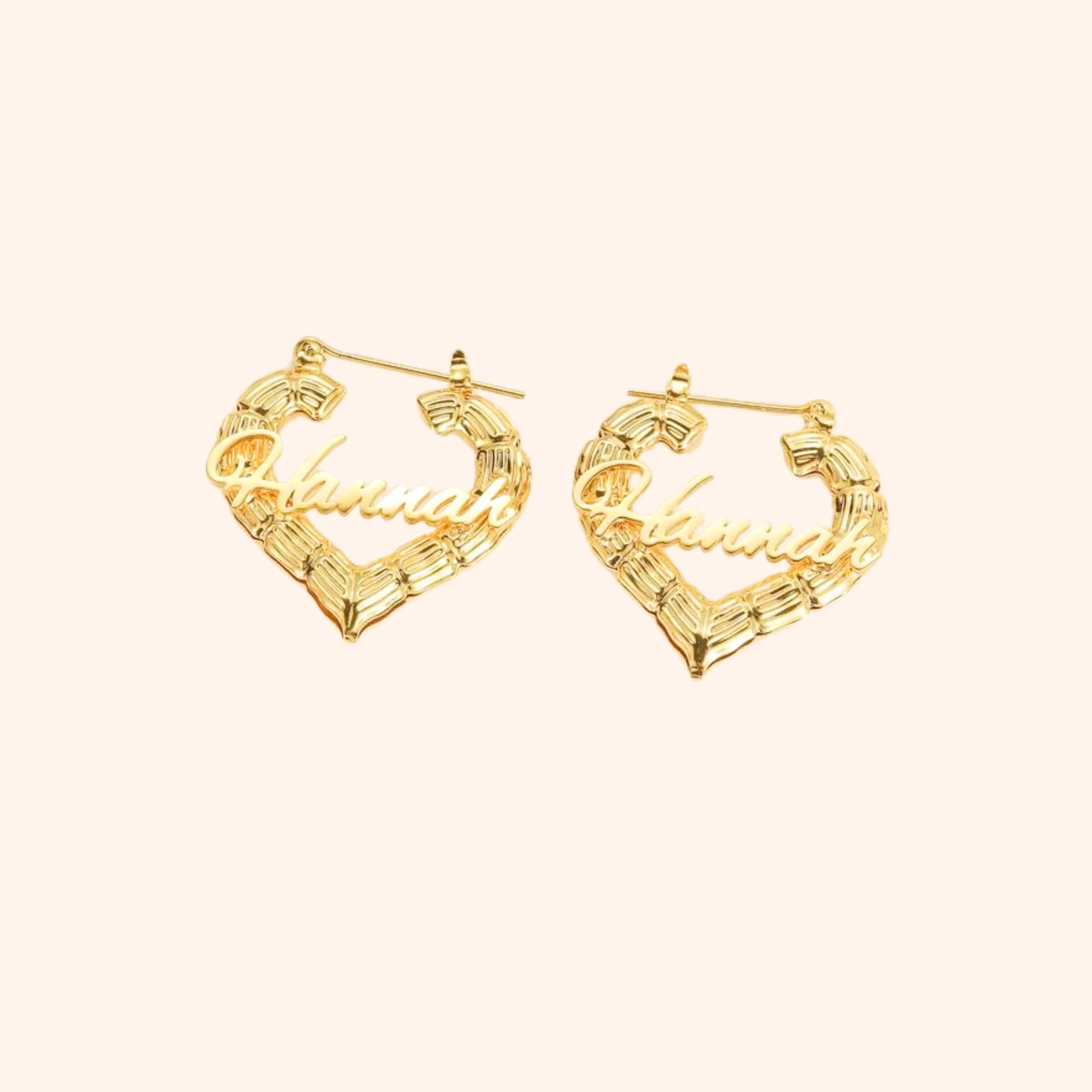 Kids Heart Bamboo Name Hoops