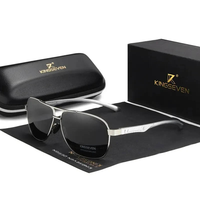 KINGSEVEN Polarized Aluminum Sunglasses for Men and Women