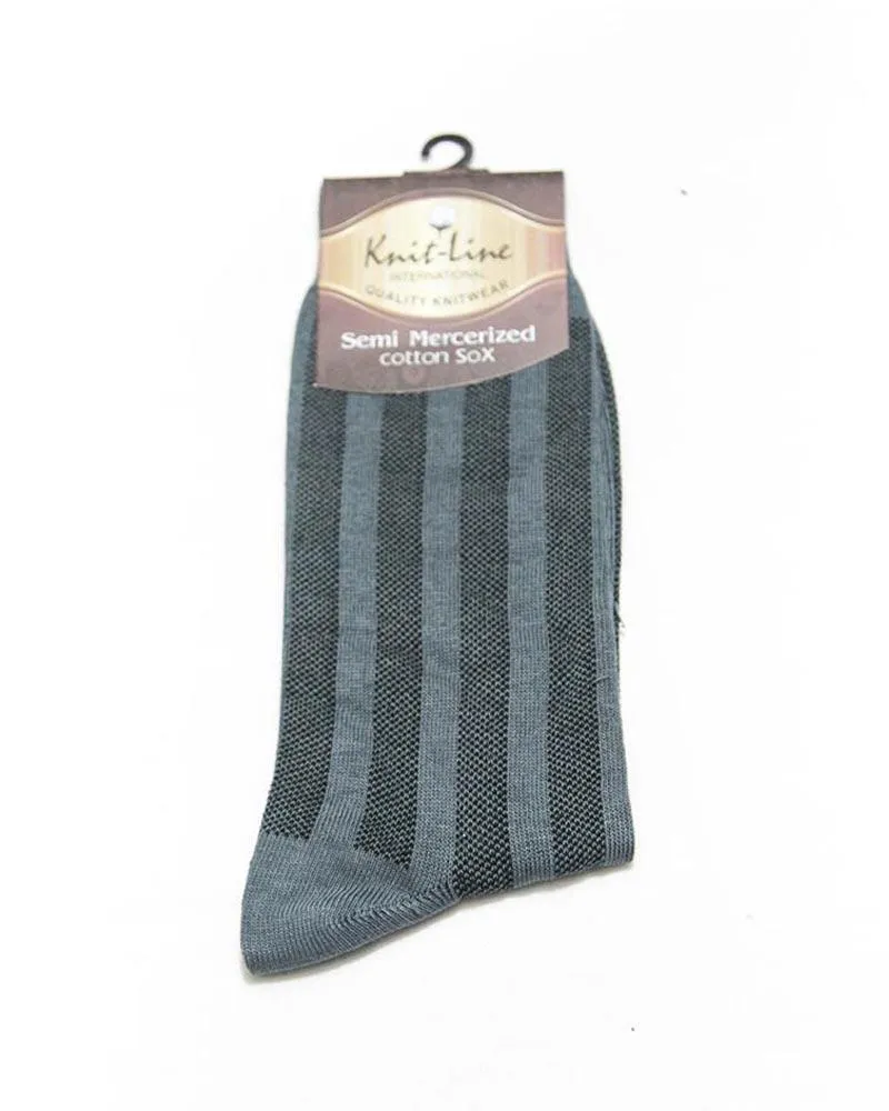 Knit Line Grey Lining Socks