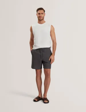 Ladislo Regular Cotton Drawstring Shorts Dk-Grey