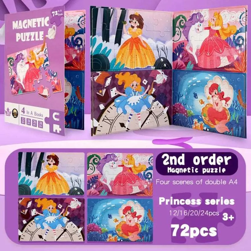 Level-Up Magnetic Jigsaw Puzzle Sets A4 Sized Book - Ages 3  Years