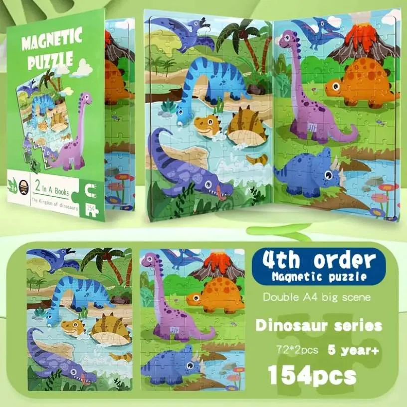 Level-Up Magnetic Jigsaw Puzzle Sets A4 Sized Book - Ages 3  Years