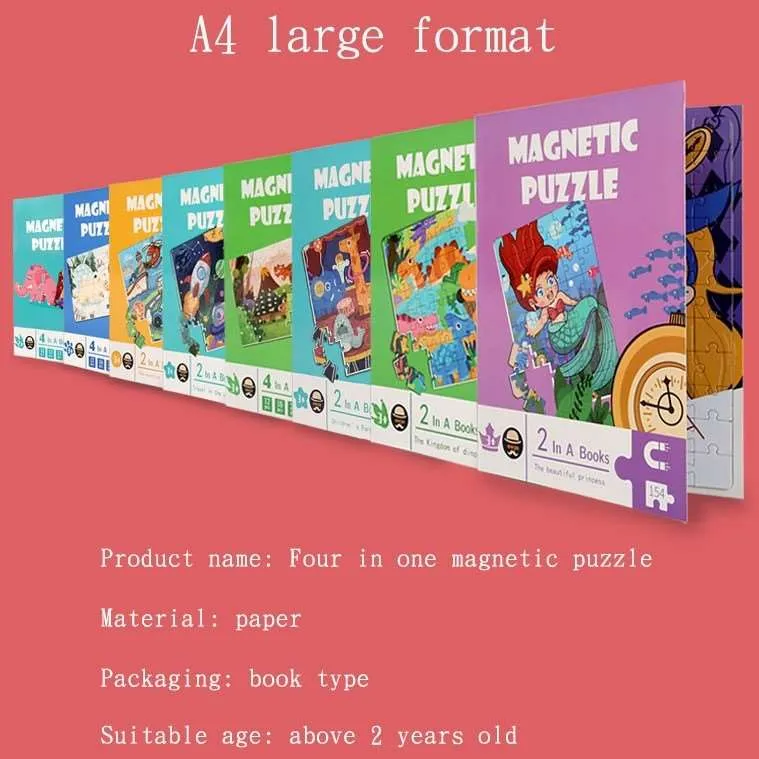 Level-Up Magnetic Jigsaw Puzzle Sets A4 Sized Book - Ages 3  Years