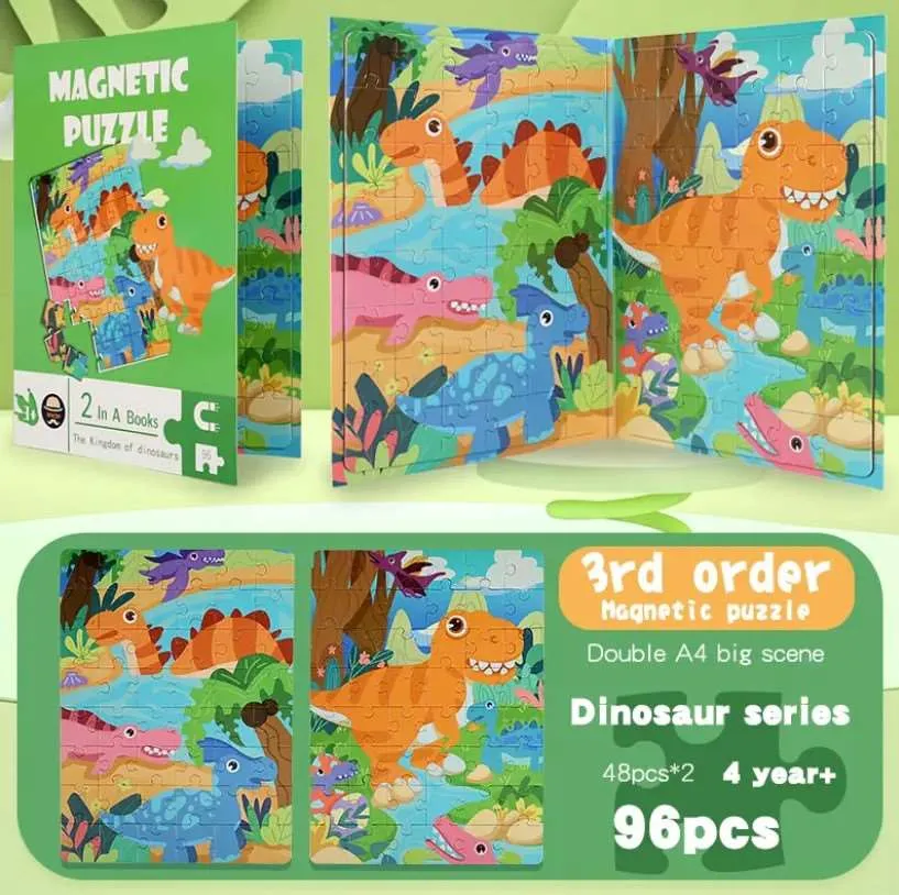 Level-Up Magnetic Jigsaw Puzzle Sets A4 Sized Book - Ages 3  Years