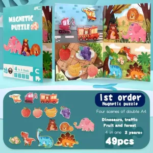 Level-Up Magnetic Jigsaw Puzzle Sets A4 Sized Book - Ages 3  Years