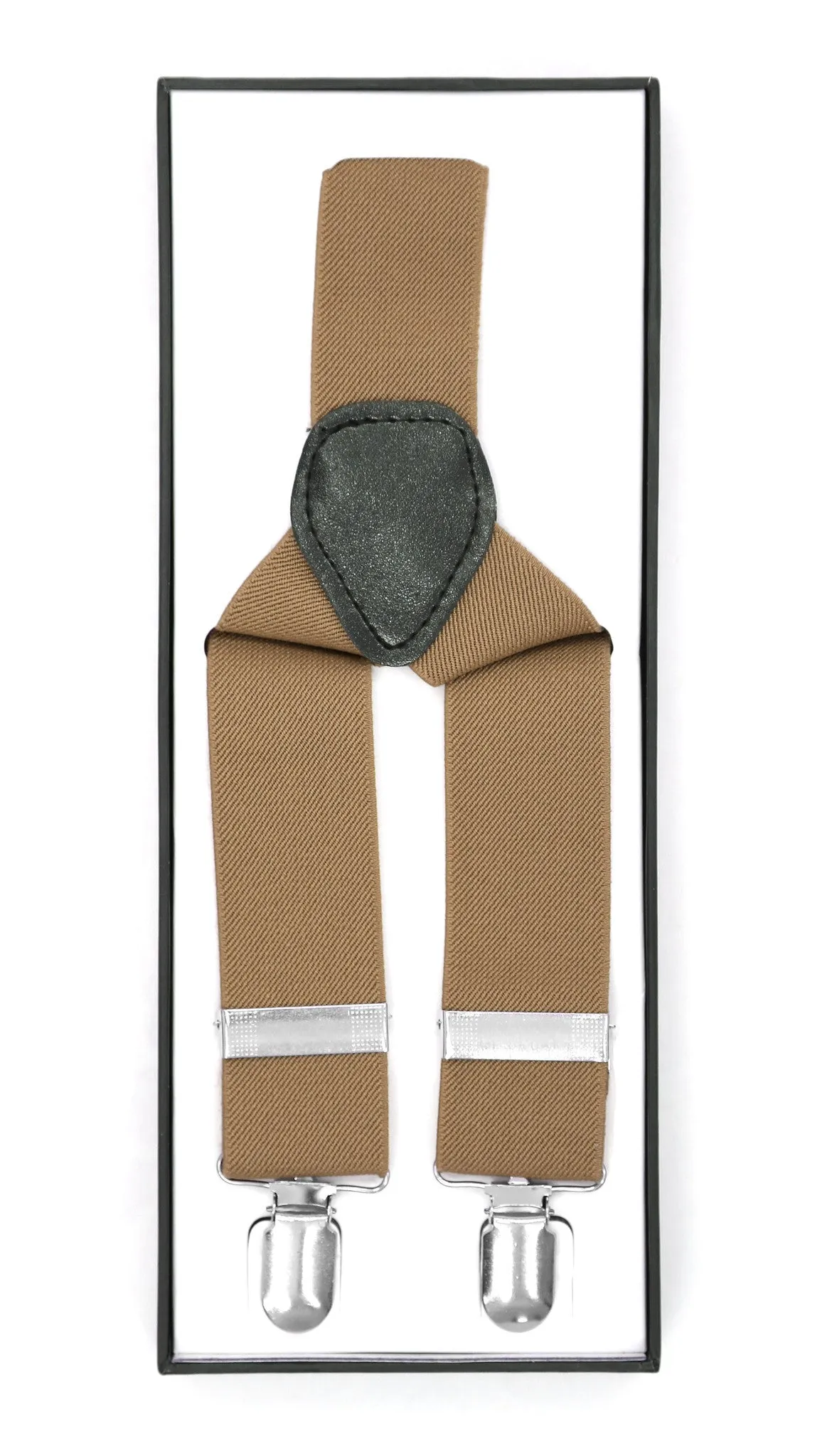 Light Brown Vintage Style Unisex Suspenders