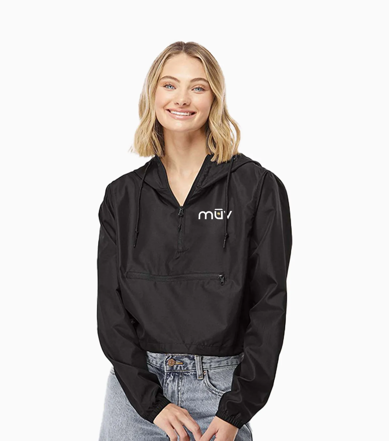 Lightweight 1/4-Zip Pullover Crop - Ladies