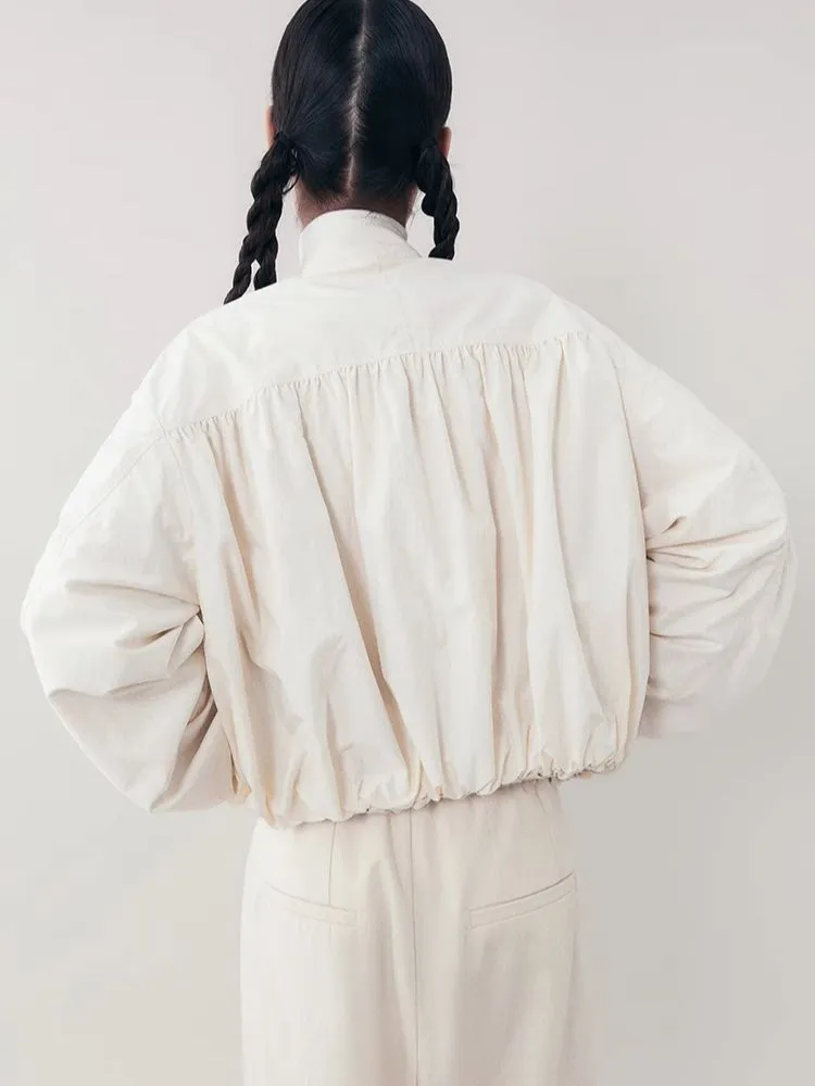 Lightweight Pleated Casual Short Jacket【s0000006393】