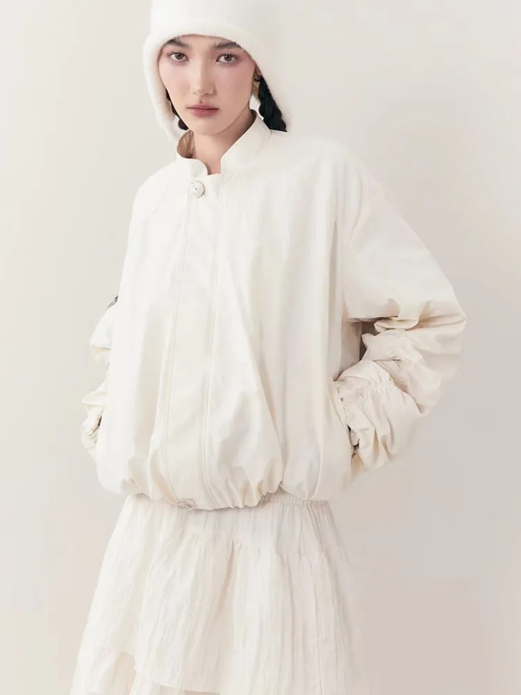 Lightweight Pleated Casual Short Jacket【s0000006393】