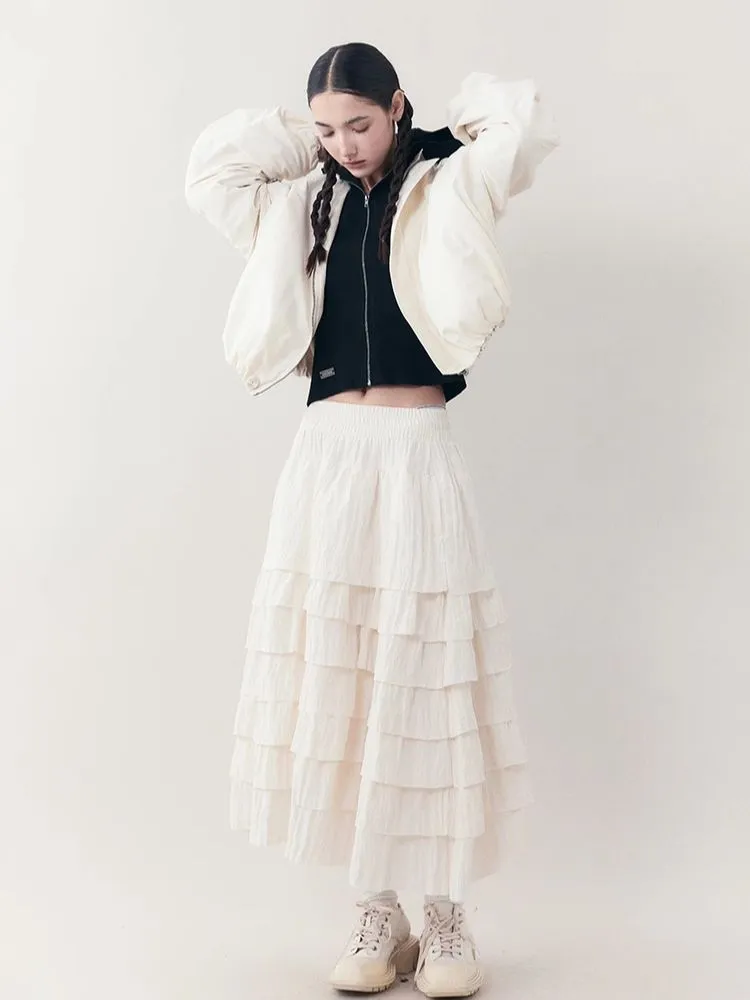 Lightweight Pleated Casual Short Jacket【s0000006393】