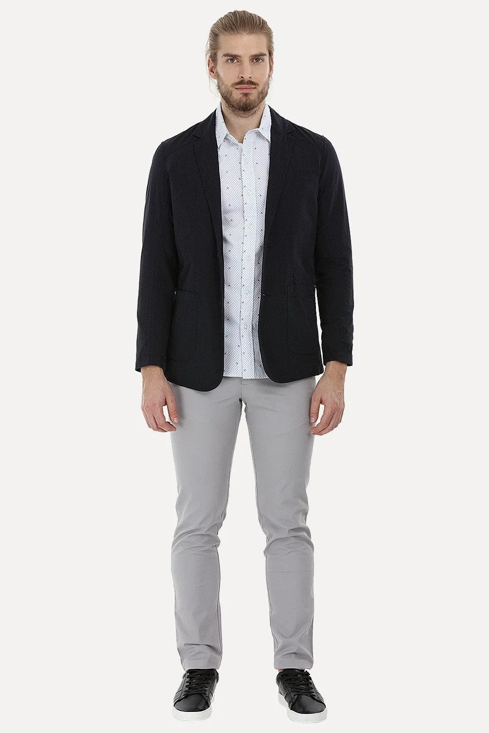 Lightweight Striped Casual Blazer