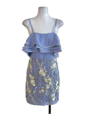 Lilac Purple Ruffle Lace Dress