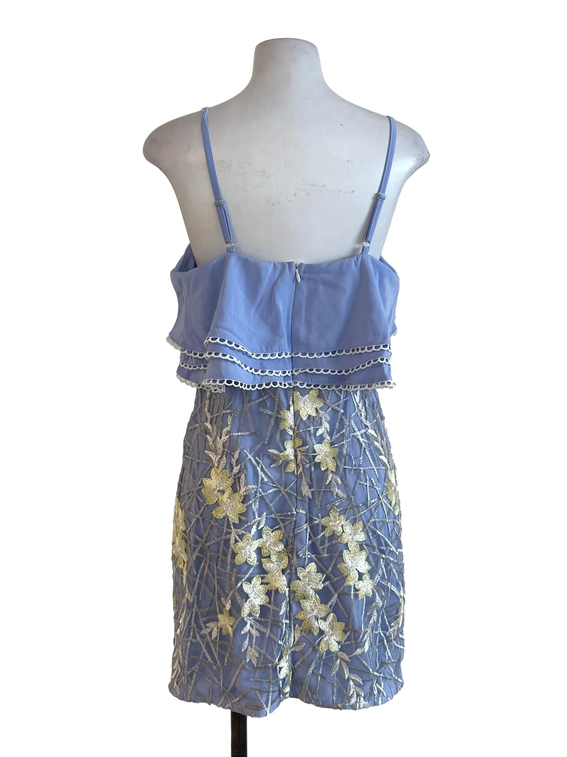 Lilac Purple Ruffle Lace Dress